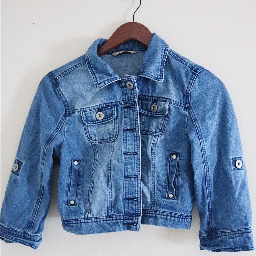 Cropped jean jacket